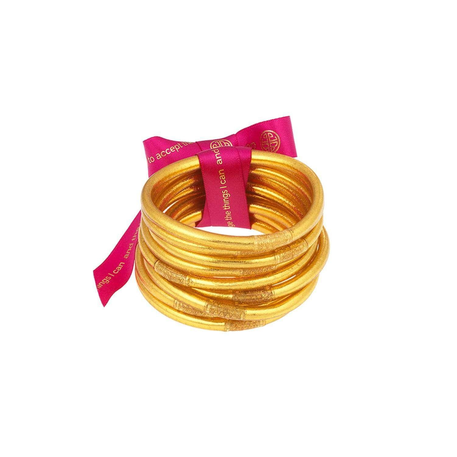 Gold All Weather Bangles® (AWB®) - Serenity Prayer | BuDhaGirl