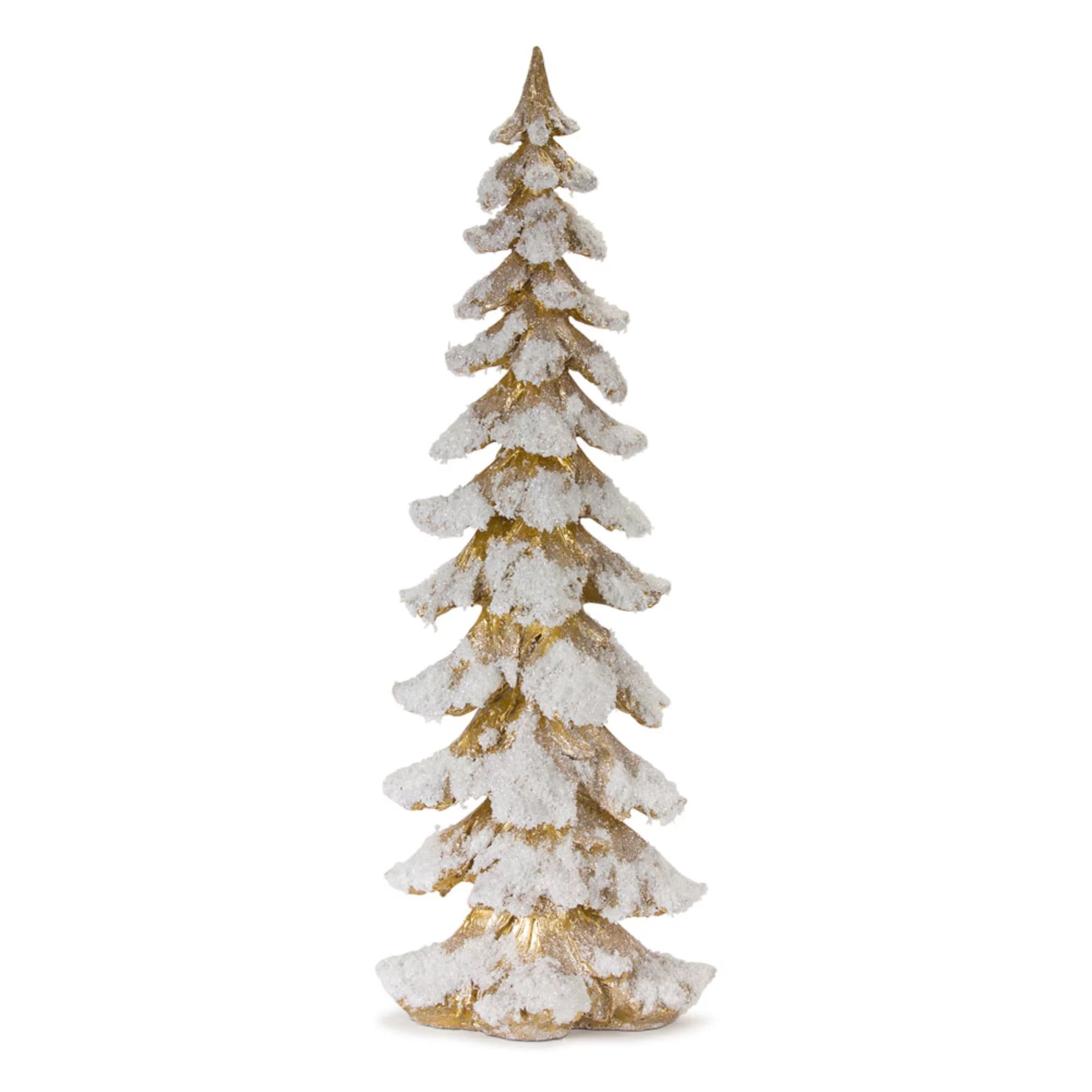 Set of 2 Brown and White Frosted Christmas Tree Tabletop Decor, 25.75" - Walmart.com | Walmart (US)