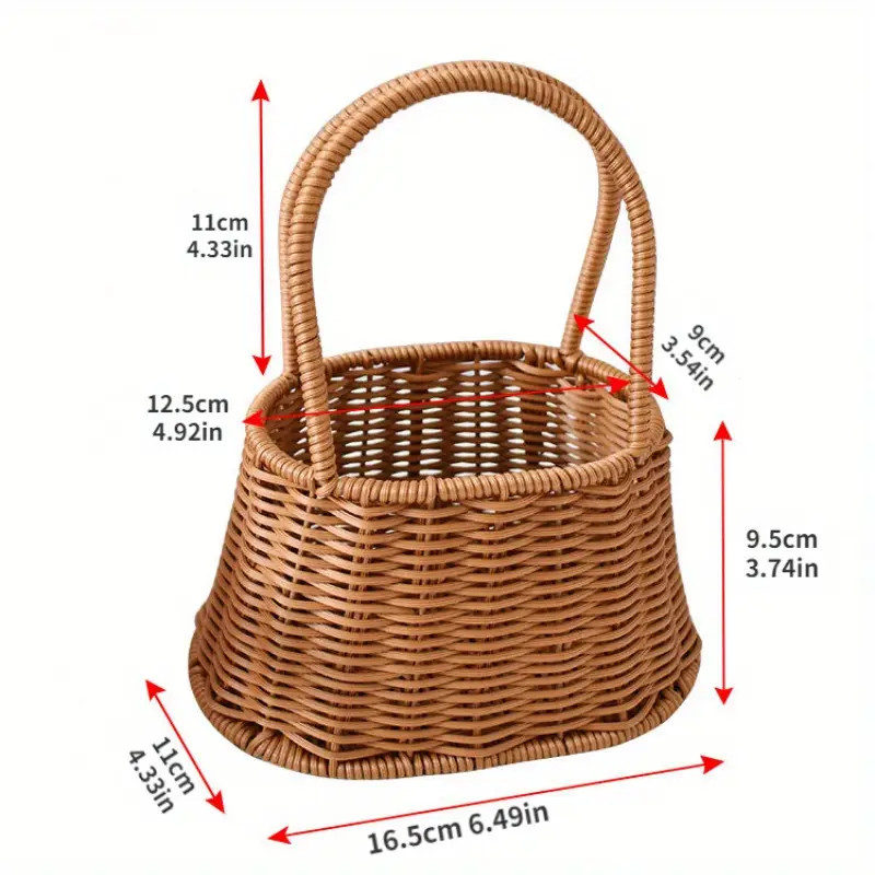 1pc Rustic Handwoven Imitation Vine Flower Basket - Perfect for Flower Arrangement, Storage, and ... | Temu Affiliate Program