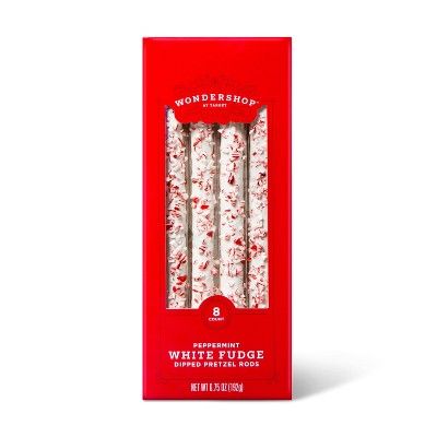 Peppermint Pretzel Rods Dipped in White Fudge - 6.5oz - Wondershop™ | Target