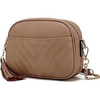 Lola Mae Quilted Crossbody Bag, Trendy Design Shoulder Purse | Amazon (US)