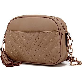 Lola Mae Quilted Crossbody Bag, Trendy Design Shoulder Purse | Amazon (US)