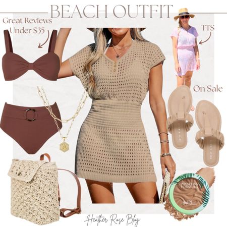 Dreaming of a beach vaca right about now! Coverup is amazing, stretchy and flattering for all! 

#LTKSeasonal #LTKover40 #LTKfindsunder50