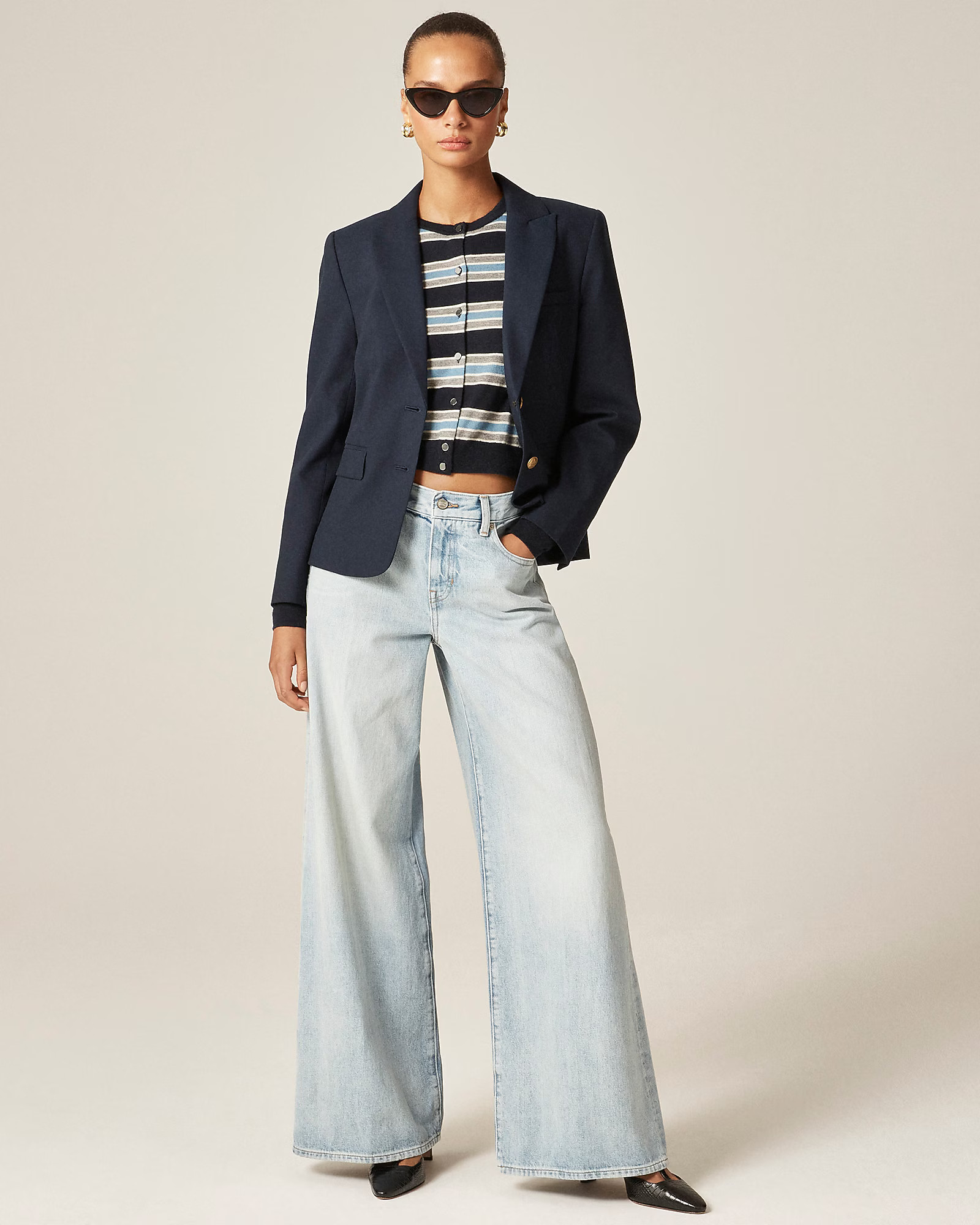 Mid-rise superwide-leg jean | J. Crew US