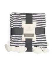 Bay Striped Woven Blanket With Tassels | Home | T.J.Maxx | TJ Maxx
