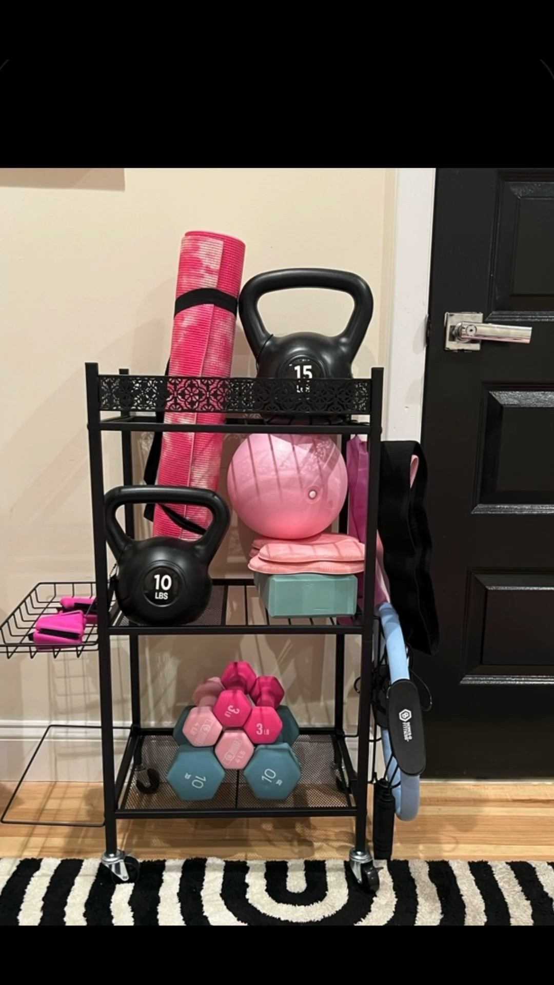 Home Gym Cart is perfect for storing all your gym equipment #pilates #homegym #gymequipment

#LTKActive #LTKfitnessgoals