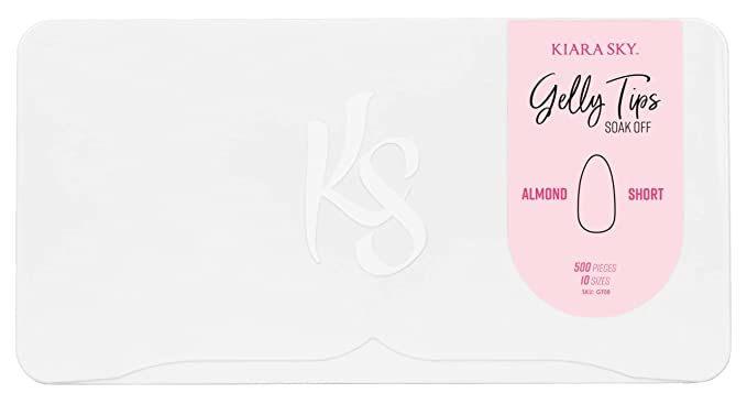 Kiara Sky Gelly Tips Soak Off Soft Gel Nail Extension (Almond Short) False Press On Nail | Amazon (US)