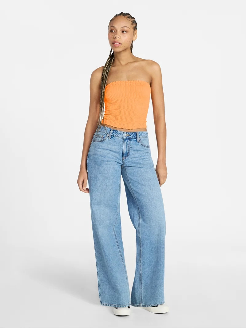 No Boundaries Seamless Textured Tube Top, Women's XXS-XXL | Walmart (US)