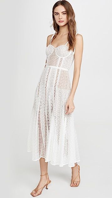 Lace Panel Midi Dress | Shopbop