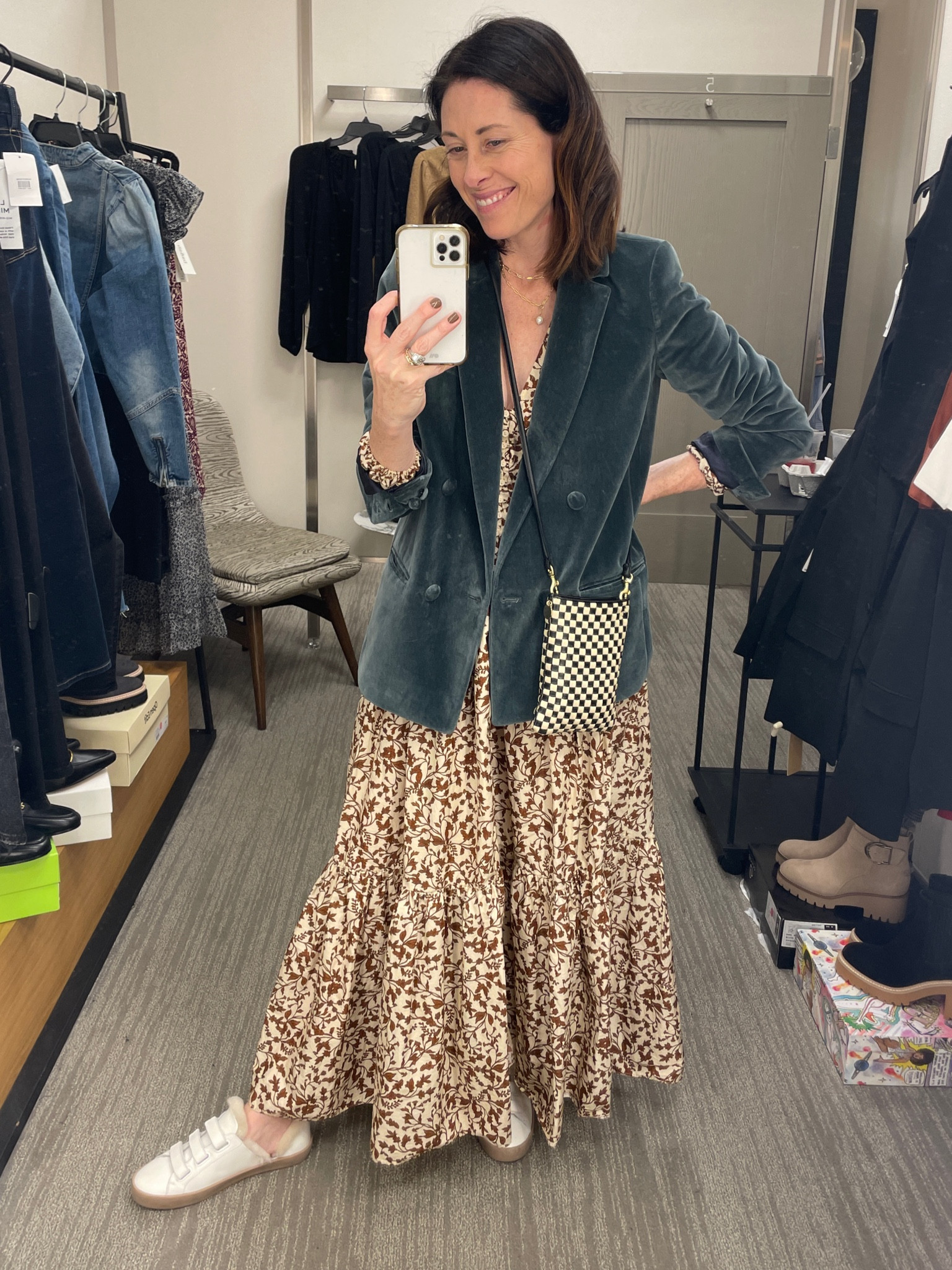 Todays shopping appointment outfit 

Blazer - Sezane - I sized up one 
Shoes - Freda Salvador - 15CONNI for 15% off - true to size 
Dress - Matteau - sourced from Poshmark 
Bag - Poche Clare V


#LTKSeasonal #LTKstyletip #LTKshoecrush