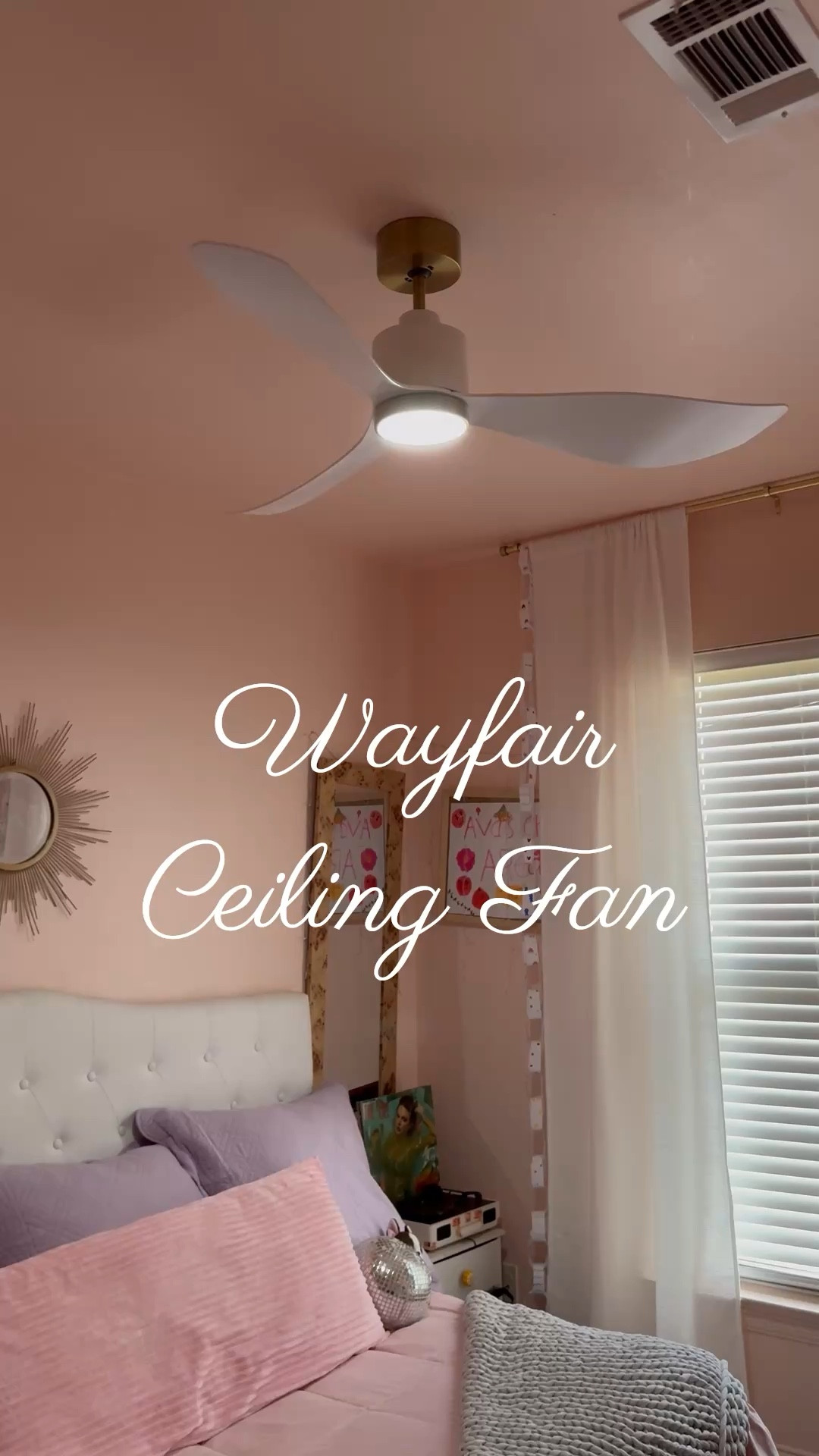 Changed out the builder grade fan to this sleek white and gold one. It changed the entire aesthetic of the room. Easy to self install and shipped very quickly. Check out Wayfair for your new fan. 

#LTKKids #LTKSaleAlert #LTKHome