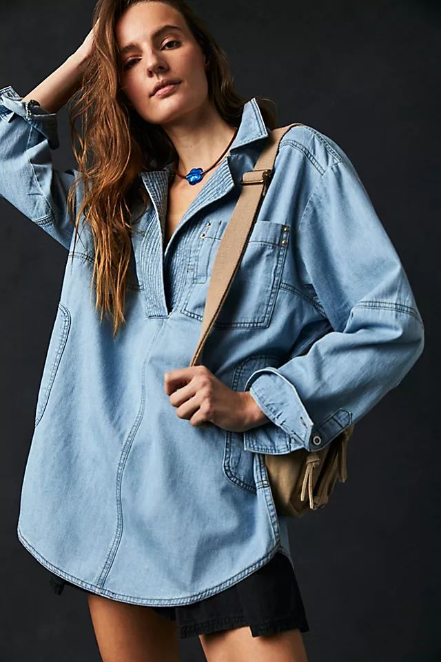 Peyton Denim Pullover | Free People (Global - UK&FR Excluded)