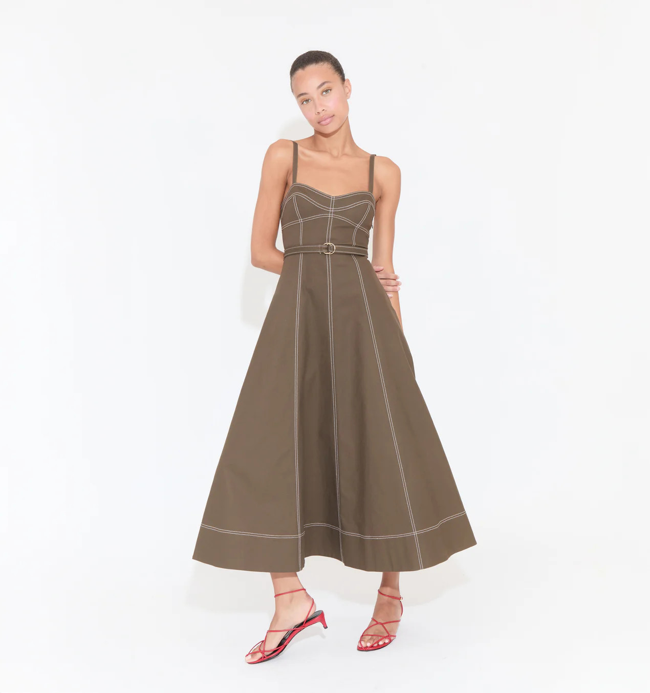 The Fiona Dress - Chocolate Twill | Hill House Home US