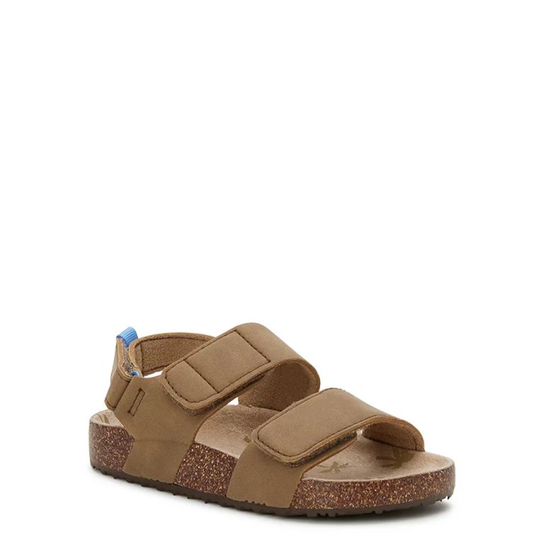 Wonder Nation Toddler Boys Two Strap Footbed Sandals, Sizes 7-12 | Walmart (US)