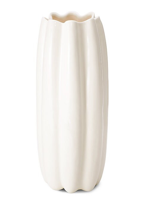 Aerin Tall Mirabelle Ceramic Vase - Cream | Saks Fifth Avenue