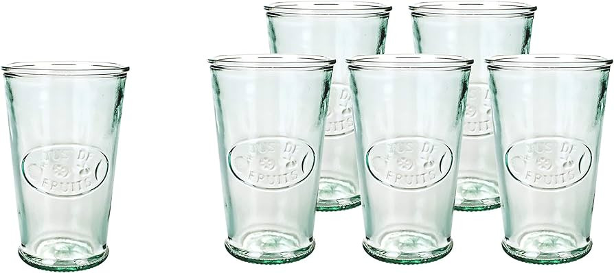 Amici Home Italian Recycled Green Juice Glass, 11oz, Set of 6 | Amazon (US)