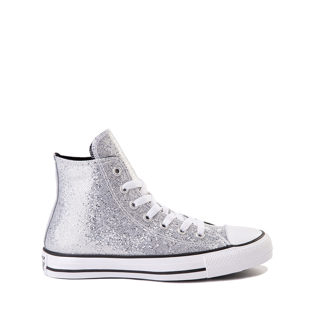 Converse Chuck Taylor All Star Hi Glitter Sneaker - Big Kid - Silver | Journeys