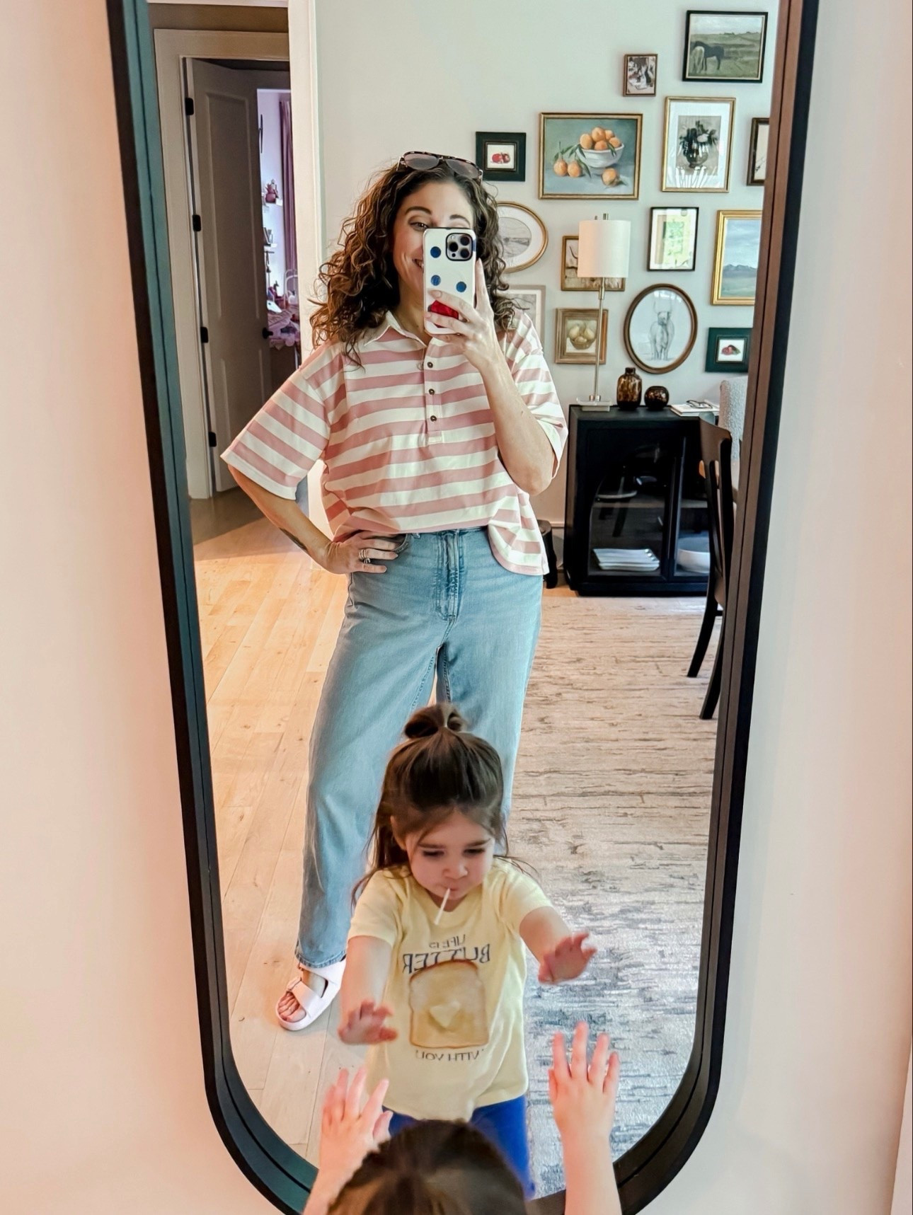 Somehow I had a store credit at Baltic Born so I treated myself to this adorable tee!! It’s the perfect amount of boxy and the perfect amount of crop! 
Tee M / Jeans 12 tts / Slides tts

#LTKgrwm #LTKootd #LTKmomlife