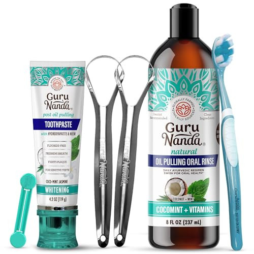 GuruNanda Daily Oral Care Bundle – Hydroxyapatite Toothpaste & Coconut Oil Pulling Mouthwash for Stronger Teeth & Happier Gums | Amazon (US)