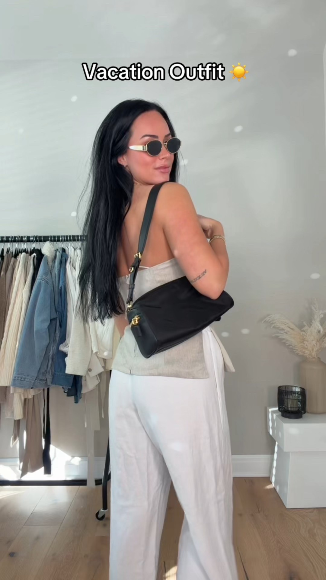 Wearing linen on your next vacation is a must 🤍 I’ll have all outfit details linked on my LTK under the outfit inspo section.

My sizing: 5’7”, 145 lbs, 32DD
Wearing: size small pants, size 6 top