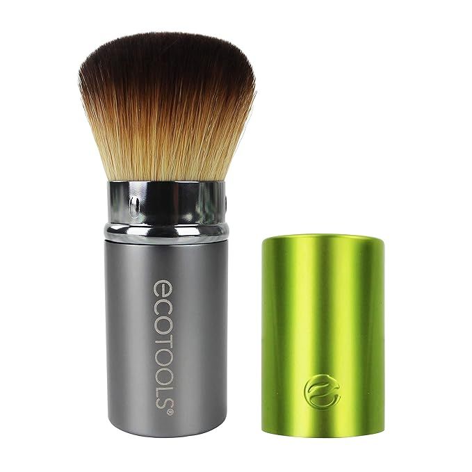 EcoTools Travel Kabuki Makeup Brush for Foundation, Blush, Bronzer, and Powder, Retractable, Gree... | Amazon (US)