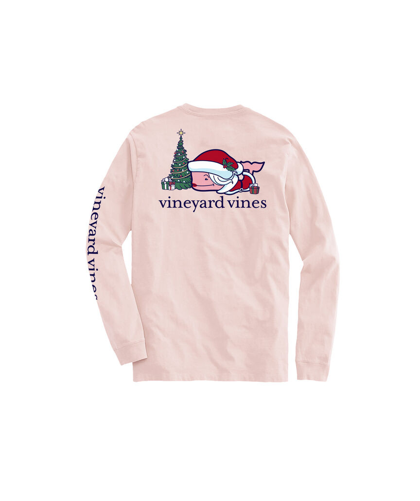OUTLET Girls' Mrs. Claus Whale Long-Sleeve Pocket Tee | vineyard vines