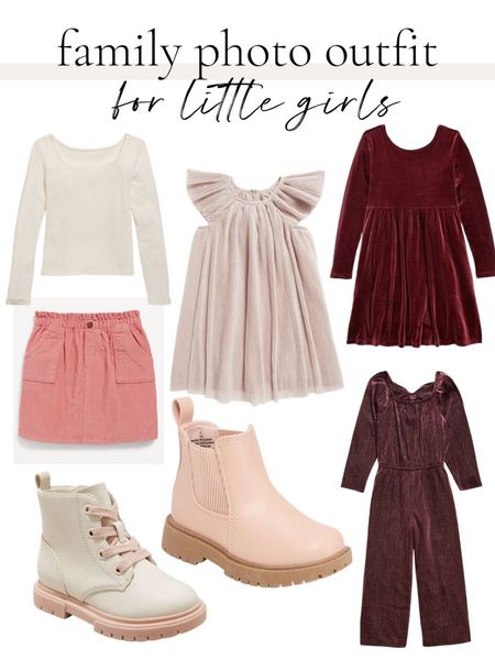 family photo shoot outfit ideas for little girls 

#LTKkids #LTKfamily #LTKHoliday