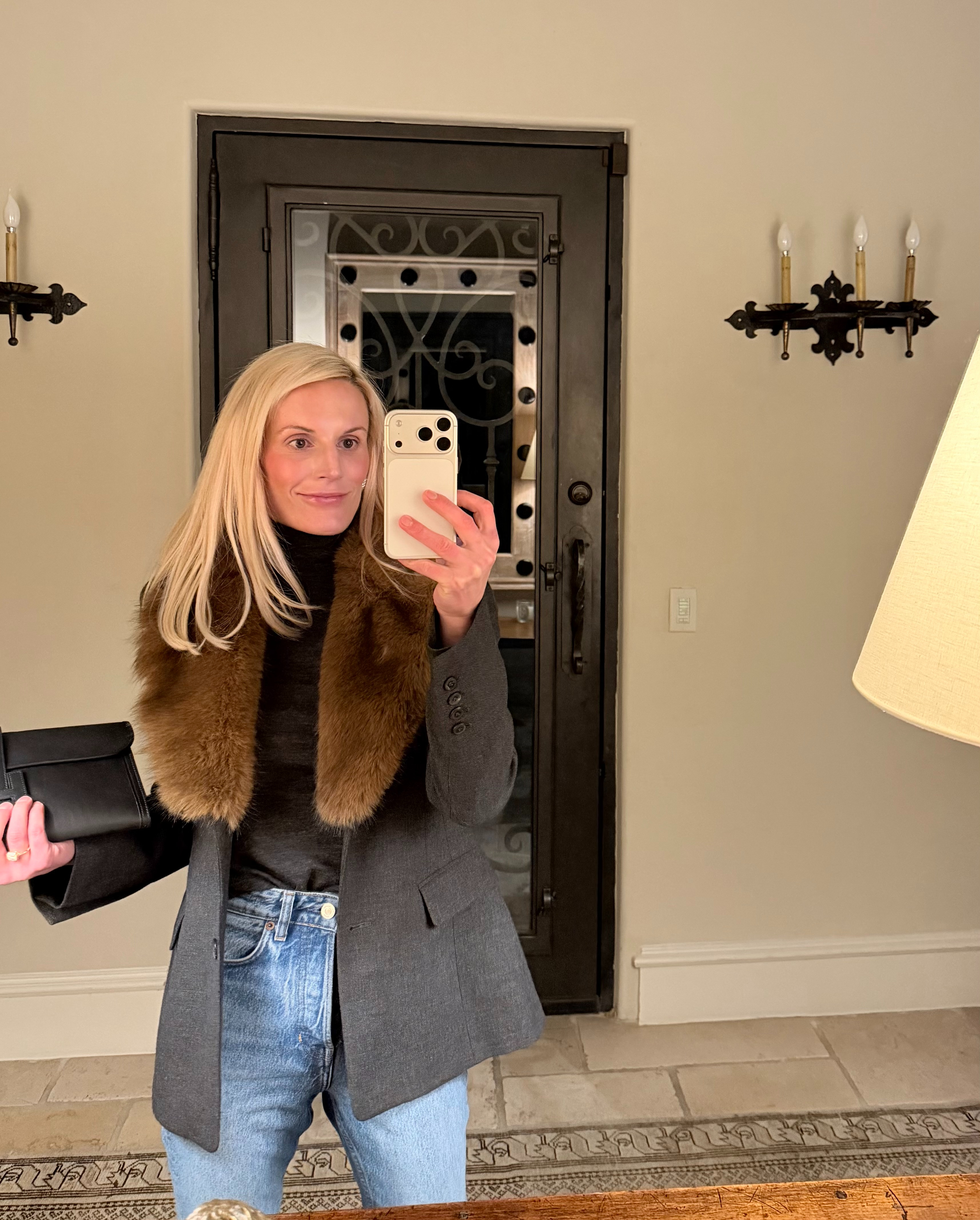 OOTD: Zara blazer, Theory mock neck shirt (linking similar), and Reformation Cynthia Jeans 

 #LTKootd #LTKSeasonal #LTKWorkwear