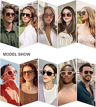 SOJOS Retro Aviator Sunglasses for Women Men,Trendy Rectangle Womens Mens Shades Sun Glasses SJ22... | Amazon (US)