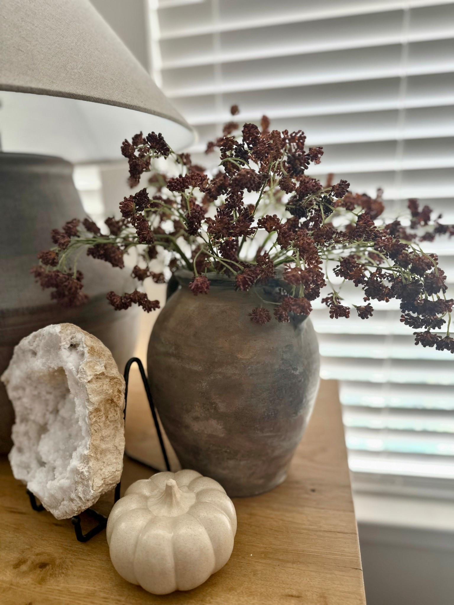 Faux fall stems we will add into our Christmas garland as well

Ps- vase & crystal are from Port & Penny

#LTKFallSale #LTKHome #LTKSeasonal