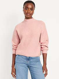 SoSoft Cropped Mock-Neck Sweater | Old Navy (US)