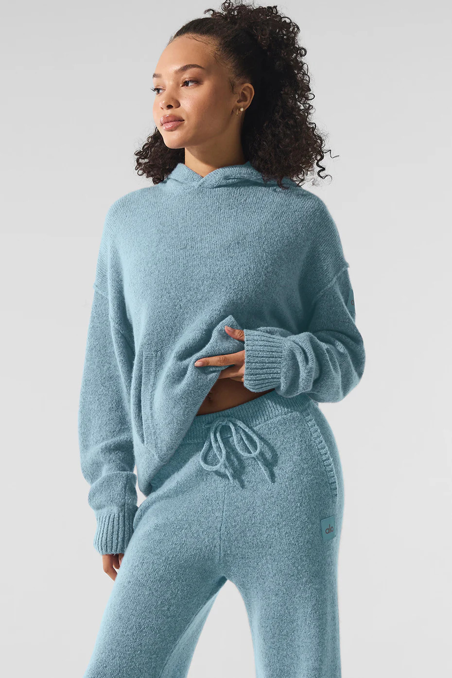 ALO | New Class Cashmere Hoodie in Celestial Blue Granite Heather, Size: XS | Alo Yoga (US)