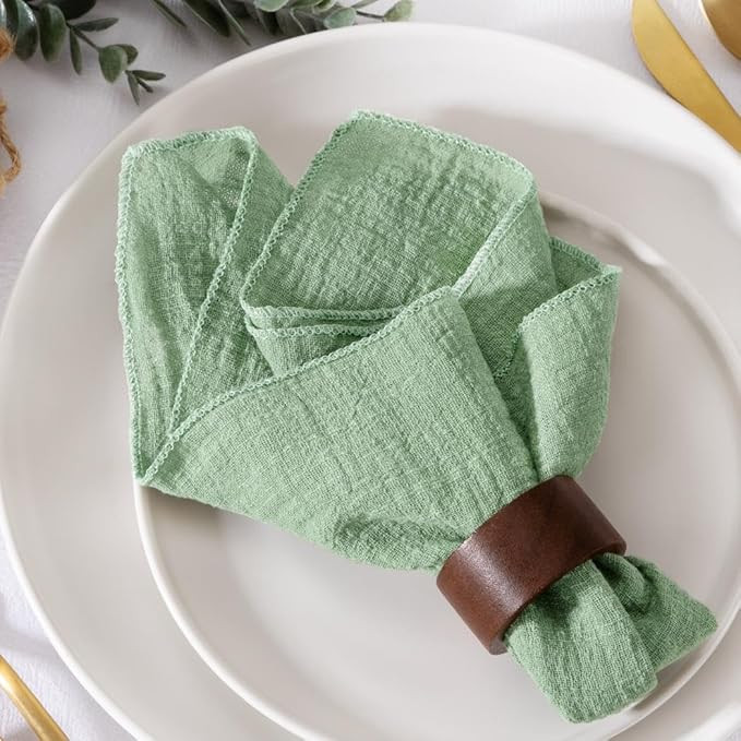 MLMW Sage Green Easter Cloth Napkins Bulk 10 Pack Spring Linen Dinner Napkins Cloth Washable 16.5... | Amazon (US)