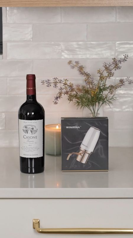 This genius electric wine aerator from Amazon is the perfect gift for the wine lover and the best tool to elevate your wine nights! It's super easy to use, mess free, and you can charge it via USB.
#affordablefinds #kitchenessentials #winerack #giftguide

#LTKSeasonal #LTKGiftGuide #LTKParties
