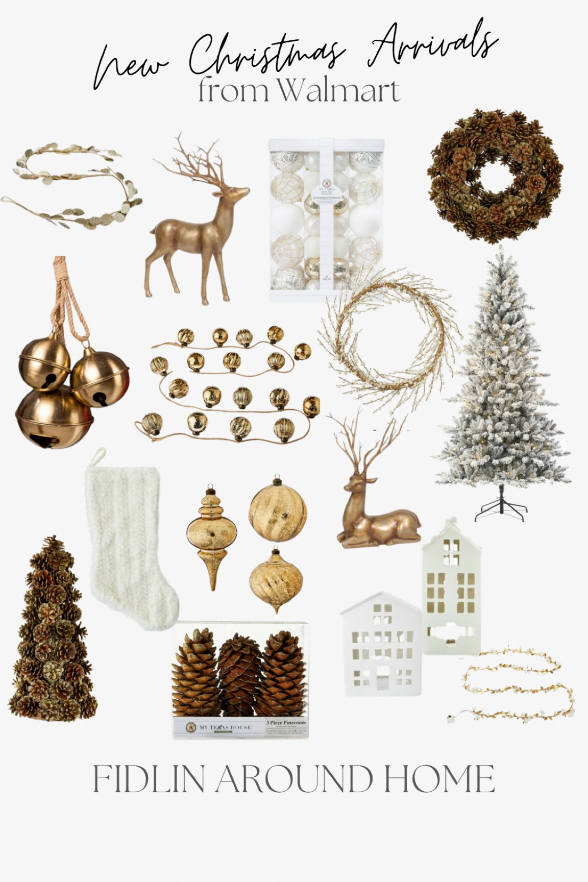 White and gold Christmas decor new arrivals from Walmart

#LTKHome #LTKSeasonal