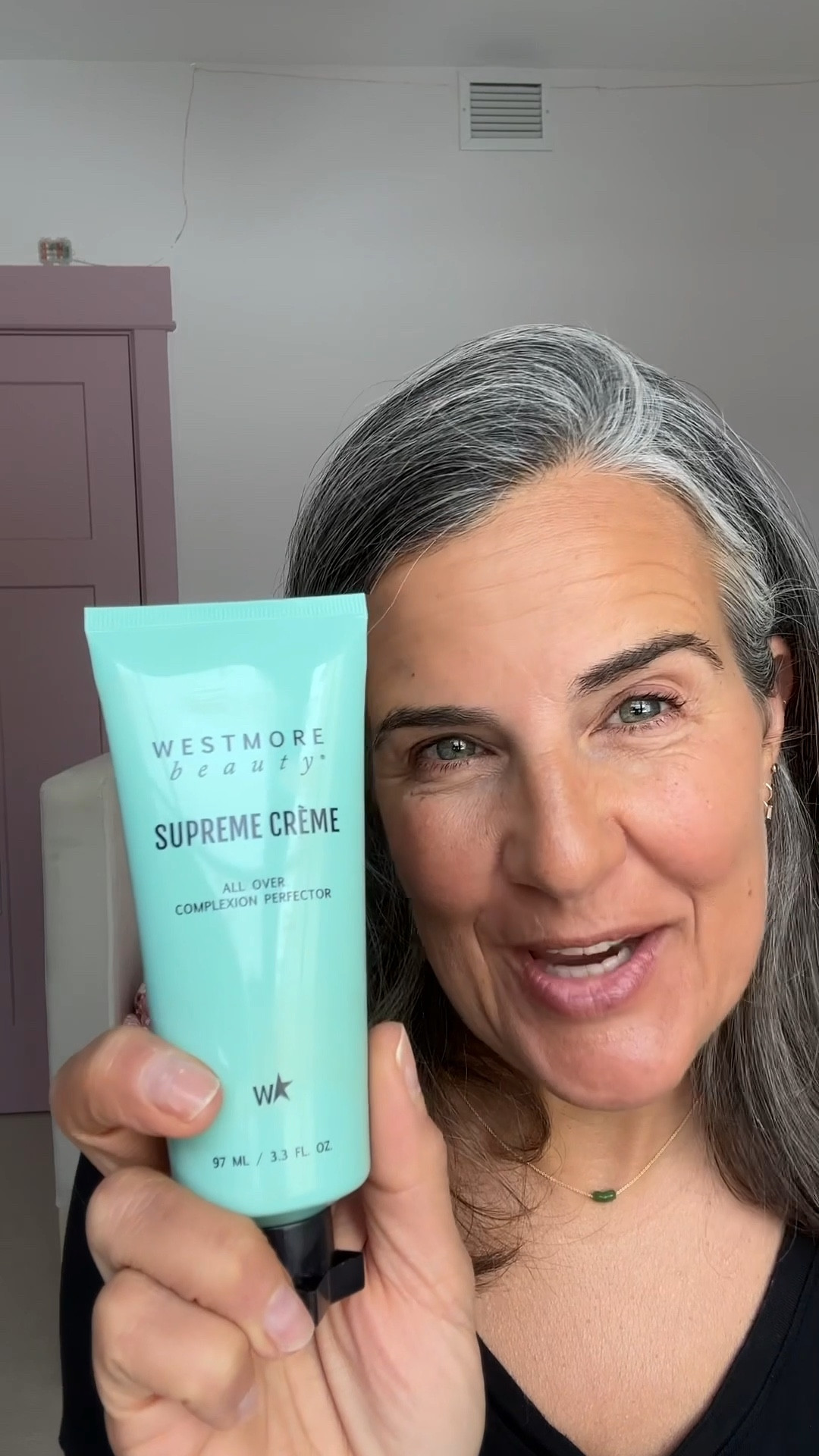 The Supreme Crème is great at covering dark spots and evening out your skin! 

Works on your body and face. Waterproof and buildable.

I’m wearing the tan color. 
