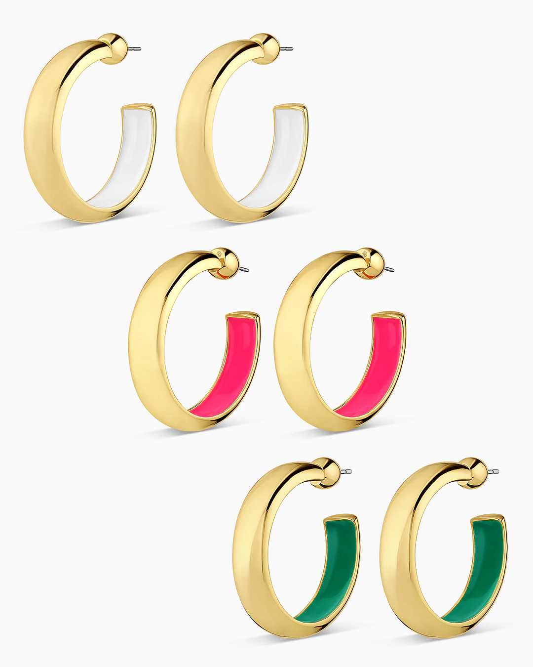 Paseo Enamel Hoops | Gorjana