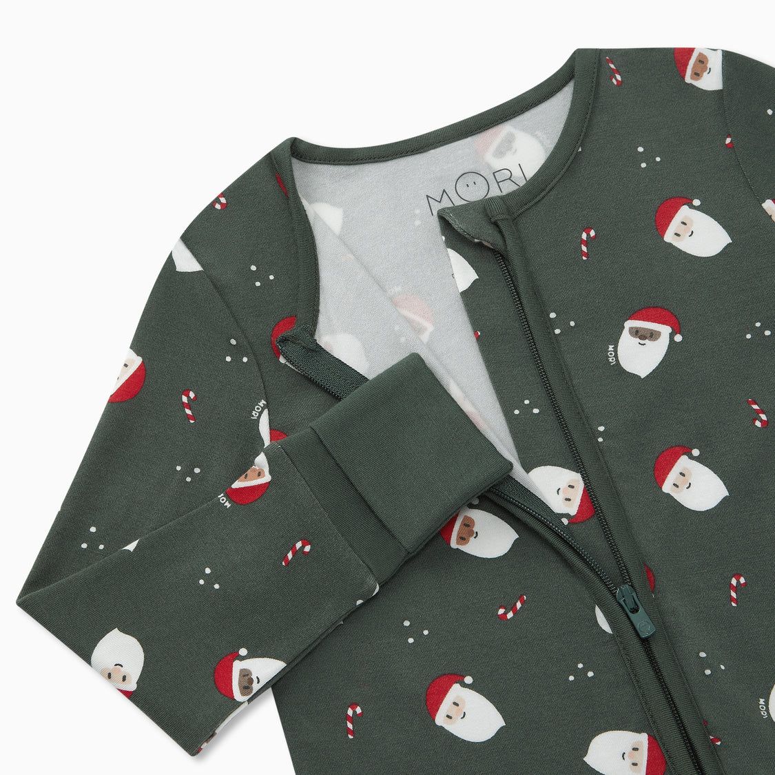 Santa Print Clever Zip Sleepsuit | Baby Mori
