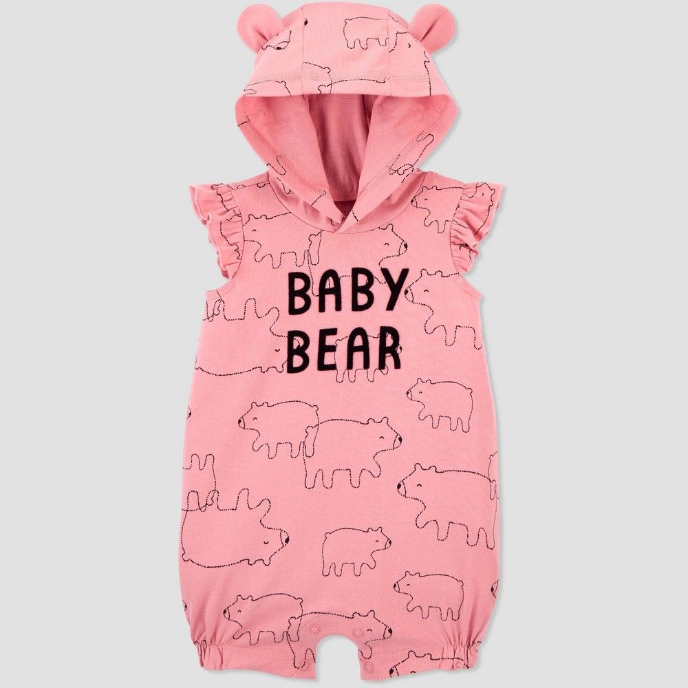 Baby Girls' Baby Bear Romper - Just One You made by carter's Pink 3M | Target