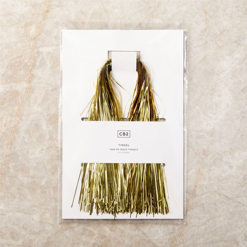 1000-Piece Gold Tree Tinsel + Reviews | CB2 | CB2