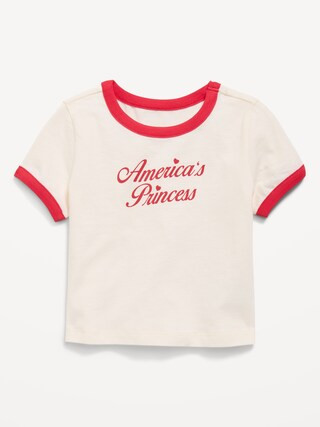 Short-Sleeve Ringer Graphic T-Shirt for Toddler Girls | Old Navy (US)