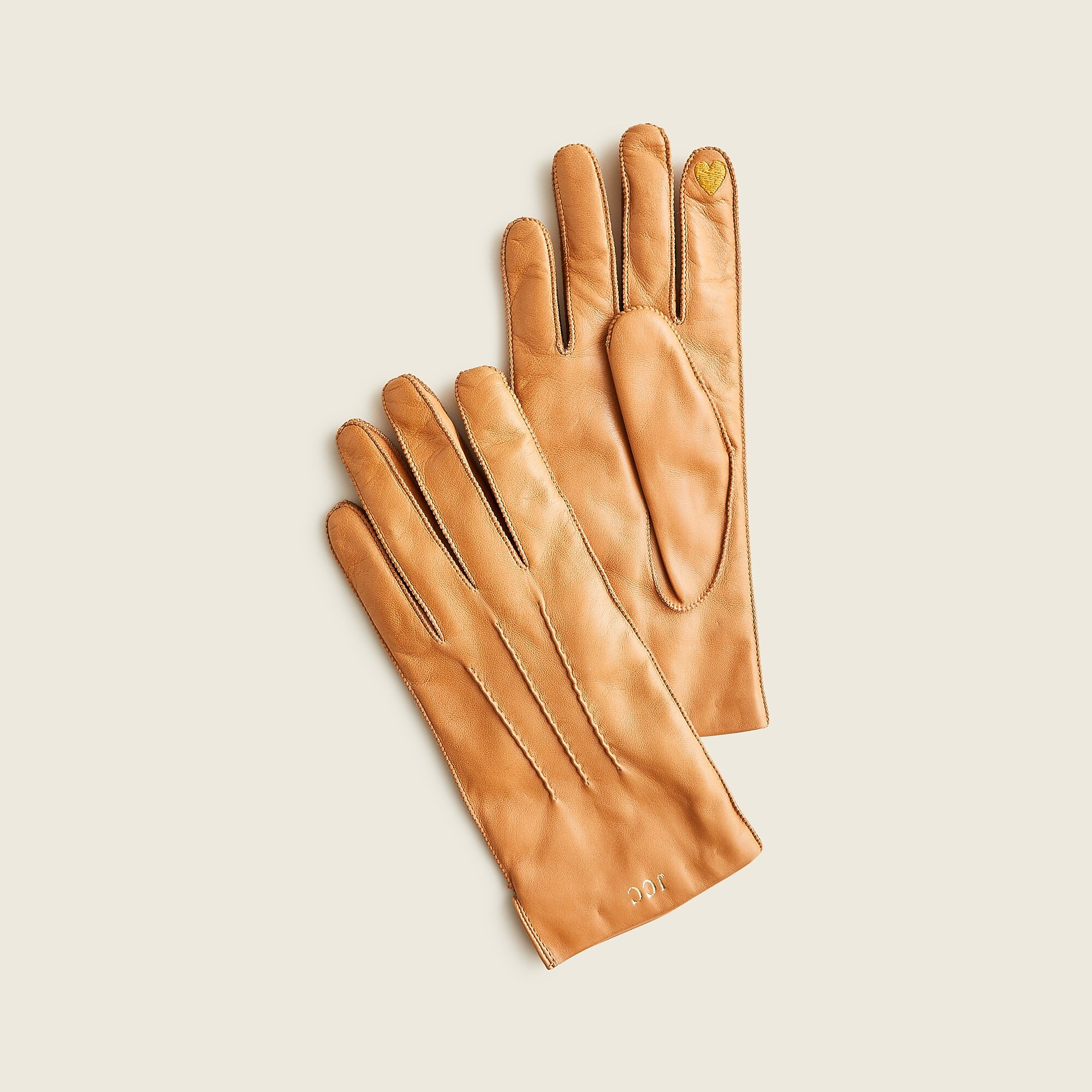 Cashmere-lined leather touchscreen gloves | J. Crew US