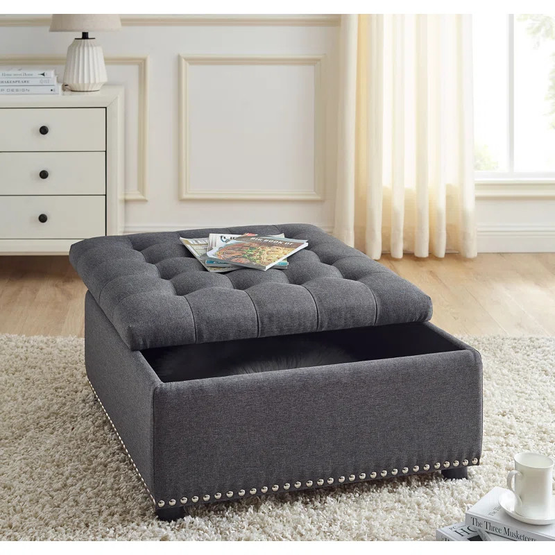 Audel 30" Tufted Square Storage Ottoman | Wayfair North America
