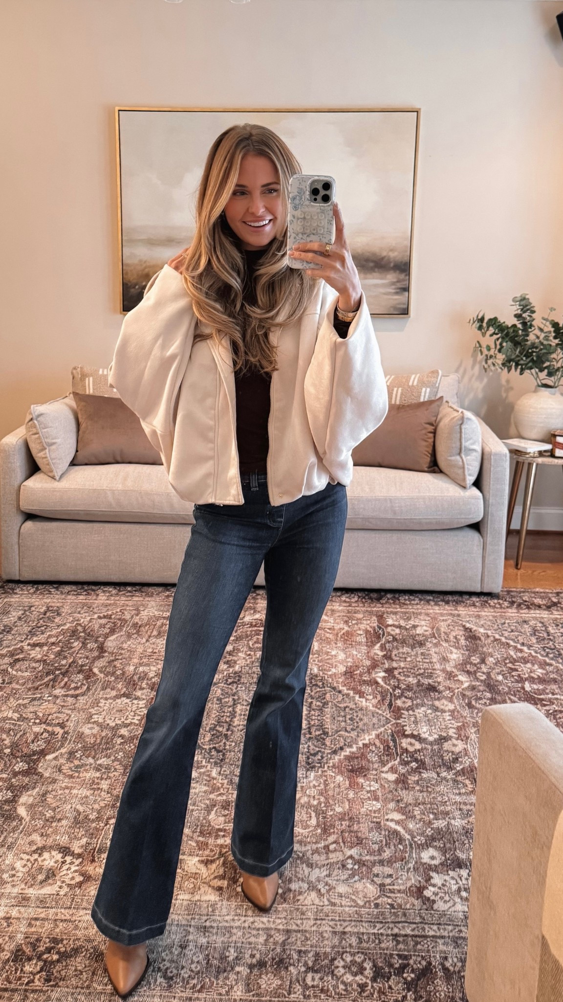 This Amazon jacket might be my favorite find yet 🤍 it’s so soft, drapes perfectly, and looks way more expensive than it is. Styled it with flared denim and boots for an effortless fall look.🍂

✨ amazon fashion, amazon jacket, neutral outfit, fall outfit ideas, amazon finds, cozy fall style, chic fall look, neutral capsule wardrobe, elevated basics, amazon fall fashion

#LTKFindsUnder100 #LTKStyleTip #LTKGiftGuide