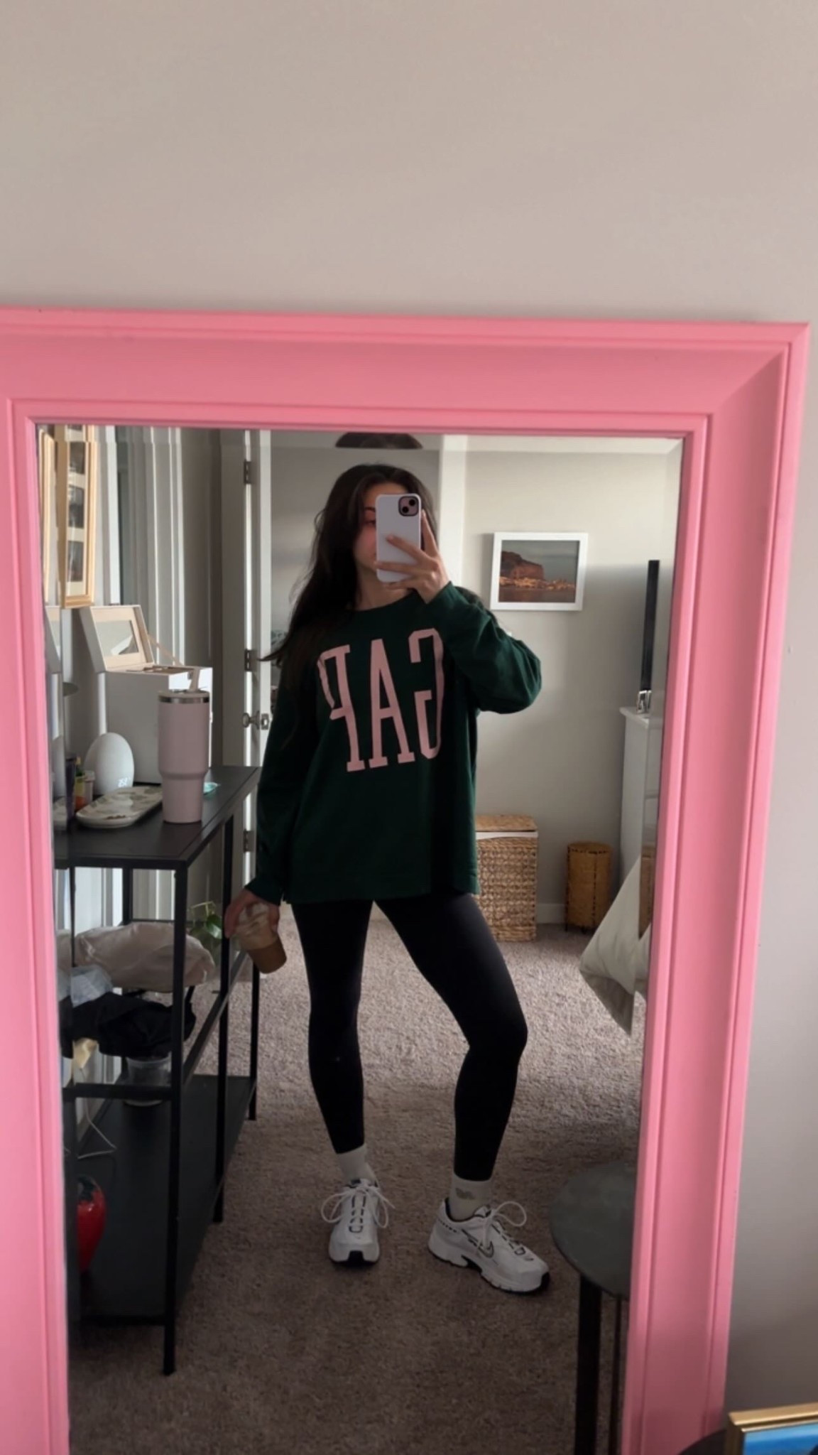 rainy ootd 
Top: thrifted Gap (don’t sell anymore) 
Leggings: Lulu 
Sneakers: Nike intimidators 

#LTKootd #LTKActive #LTKTravel