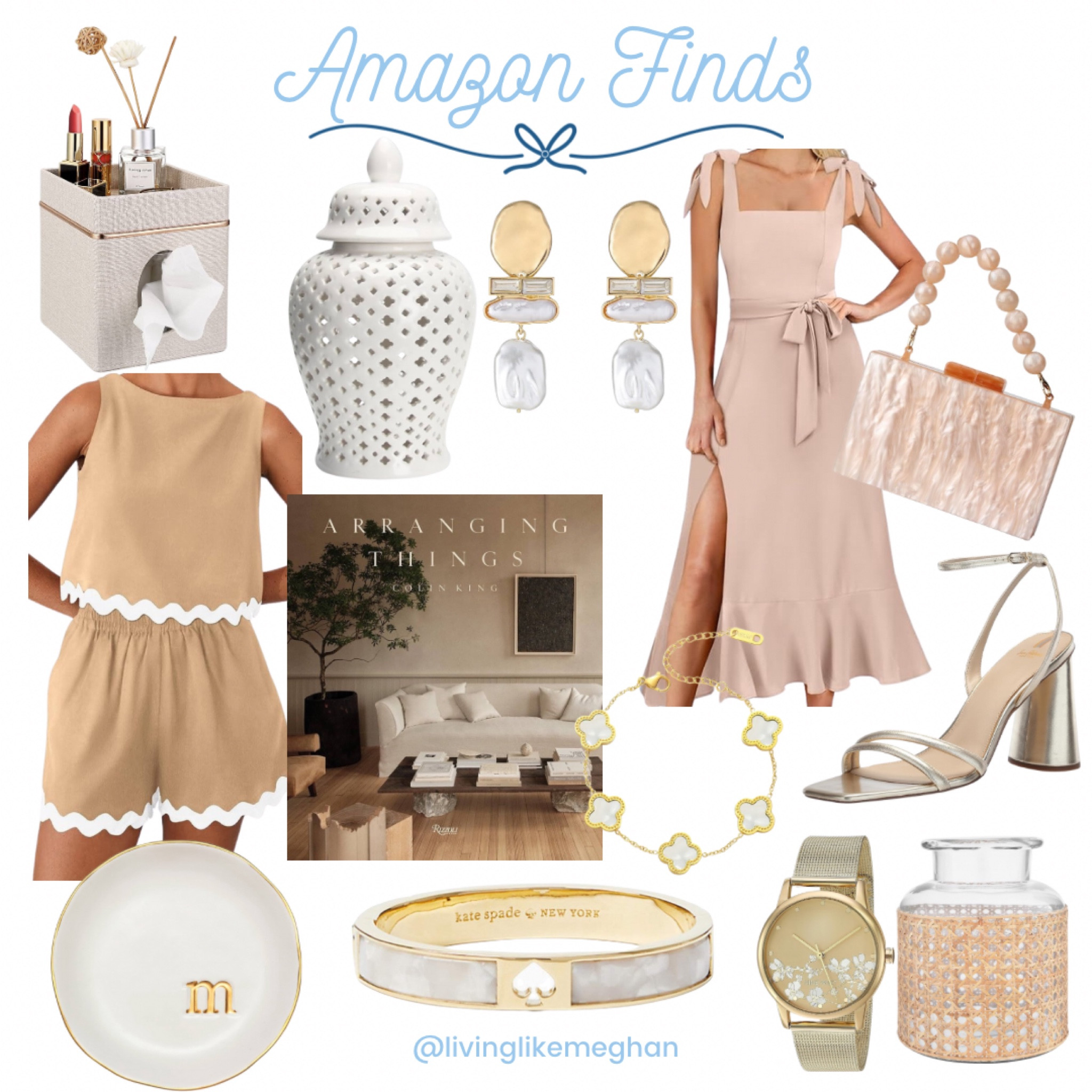 Amazon finds





Neutrals, neutral home decor, beige home, white decor, summer outfit, summer dress, Ric rack, wedding guest dress, trinket dish, monogram, watch, rattan vase, Kate spade, book, Sam Edelman, tissue box cover, earrings, pearl earrings, matching set, amazon, amazon finds, sandals, amazon fashion

#LTKShoeCrush #LTKItBag #LTKHome
