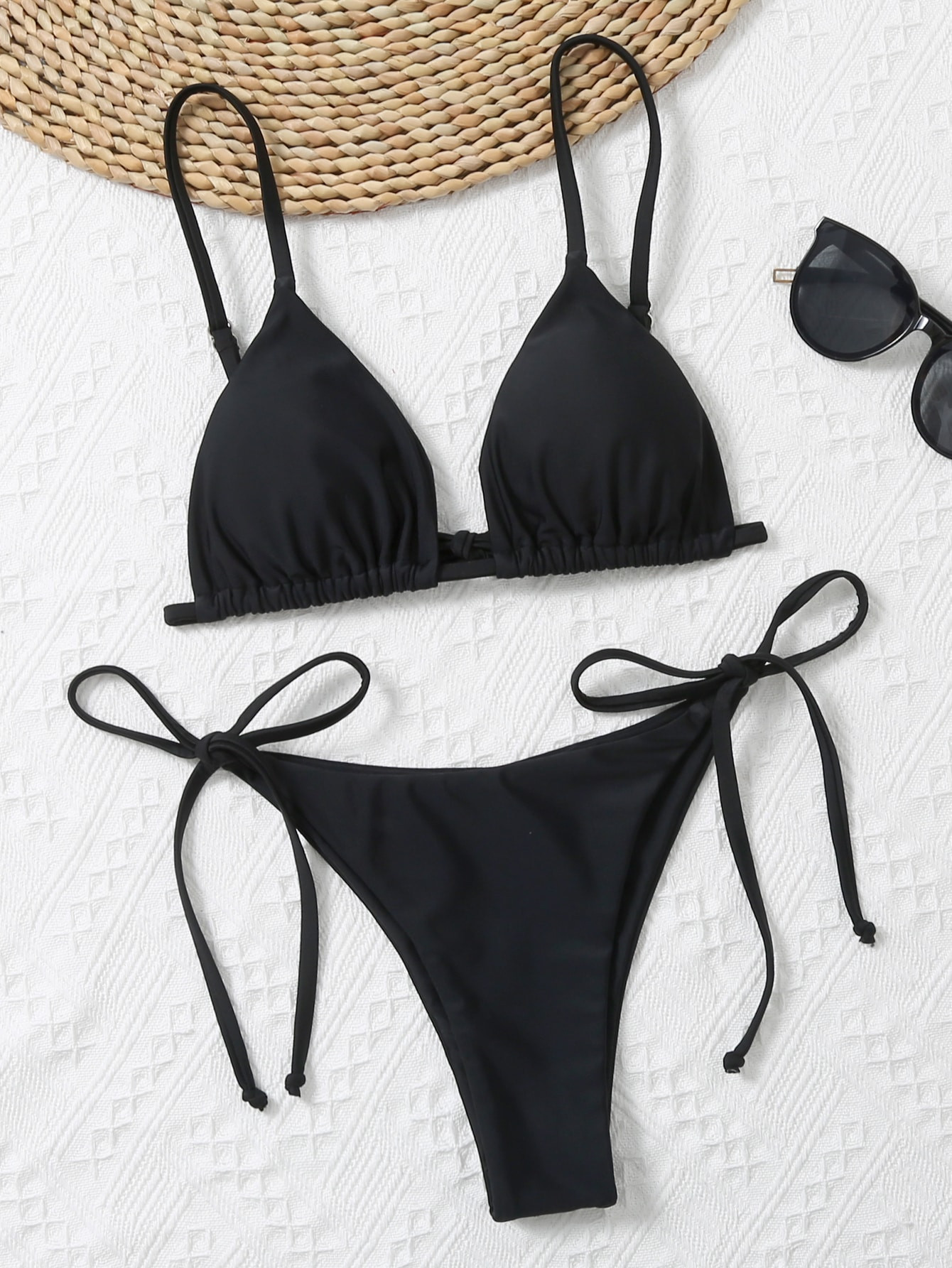 Triangle Tie Side Bikini Swimsuit | SHEIN