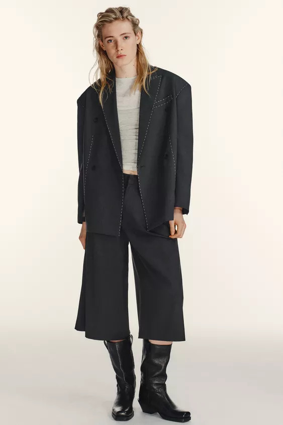 OVERSIZE BLAZER WITH CONTRAST SEAMS | Zara US