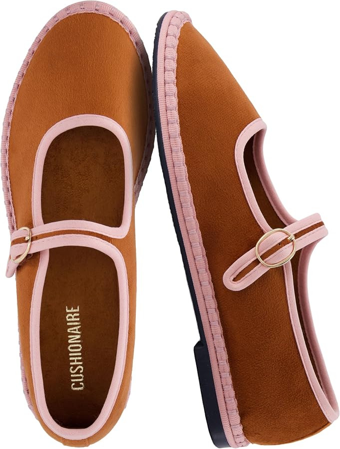CUSHIONAIRE Missy Mary Jane Ballet Flats for Women, Breathable Lightweight Womens Flats with Adju... | Amazon (US)