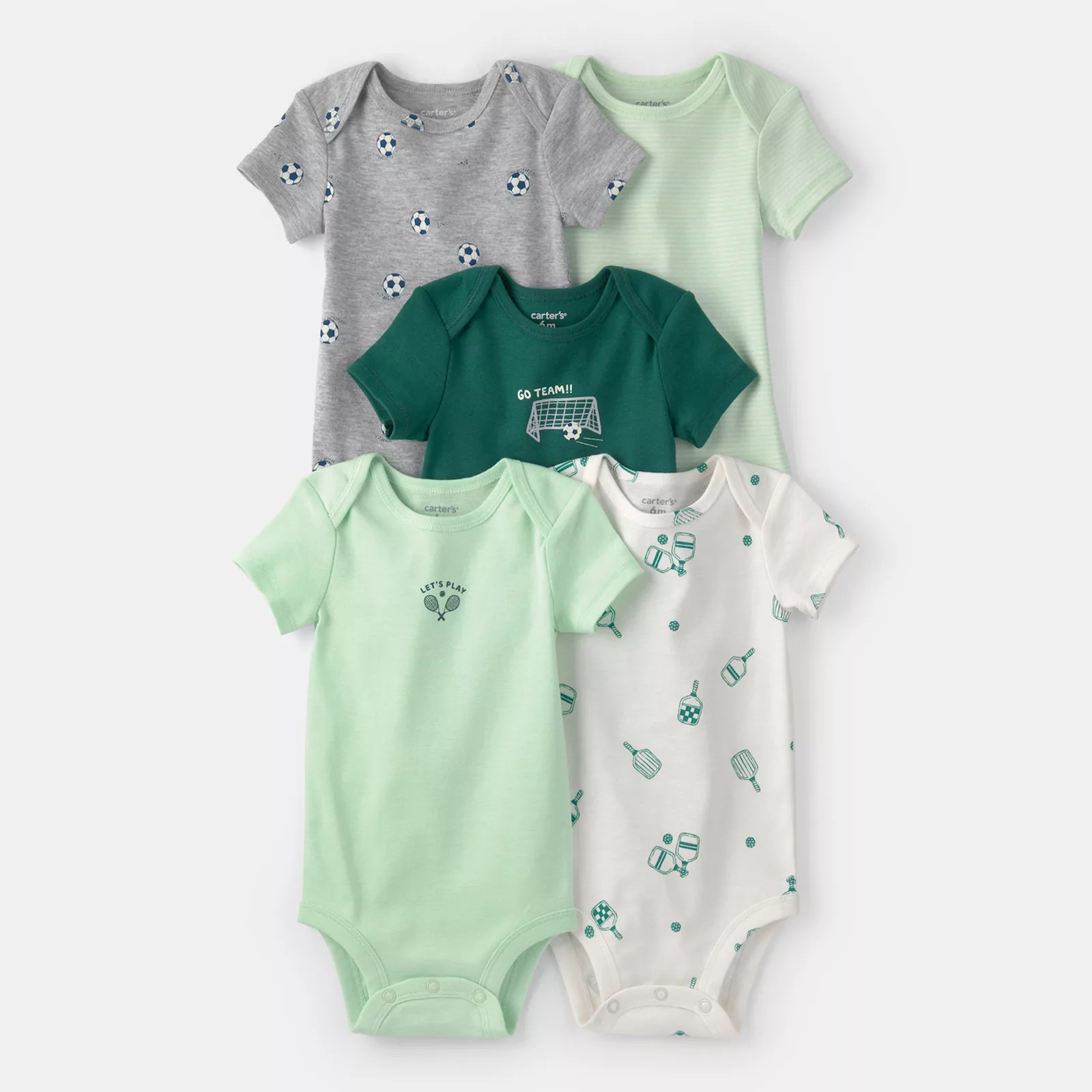 Baby Carter's 5-Pack Sports Multipack Bodysuits, Boy's, Size: Newborn, Spring Sports | Kohl's
